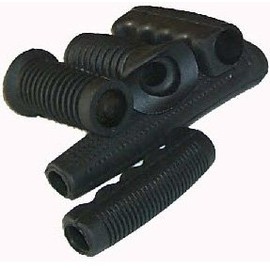 Rubber Hand Grips Style 1/2" Bore (1/2") 4.3" Length Made in UK Black Black 2 Pack