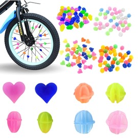 Lyivisk 144 Stück Bunte Fahrradspeichen-Deko für Kinder, Speichenperlen & Speichenklicker in leuchtenden Farben, Cooles Fahrradzubehör für Mädchen und Jungen