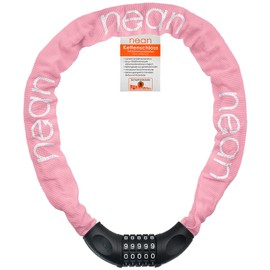 nean Bicycle Chain Lock with a Number Bicycle Chain Lock, Number Code Combination Lock, Steel Chain Links, 6 mm x 900 mm, 6mm x 900mm