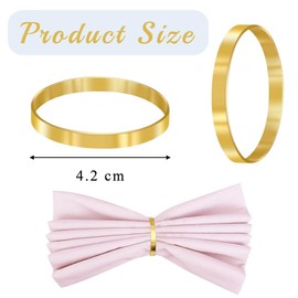 Sctmda Napkin Rings Set of 30 Metal Napkin Rings Gold Rotundity Gold Napkin Rings Elegant Napkin Buckles Set Metal Napkin Ring Holder Buckles for Weddings Parties Dinner