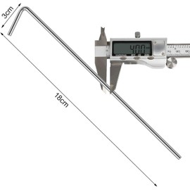 Oligei 23 Pack Tent Stakes, Heavy Duty Metal Tent Pegs, Hooked, Silver, Perfect for Camping, Gardening & Outdoor Decorations