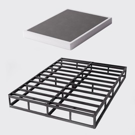 Bedsnus Full Size Box Spring and Cover Set, 9 Inch High Profile Metal BoxSpring, Heavy Duty Structure Mattress Foundation, Noise Free, Non-Slip, Easy Assembly