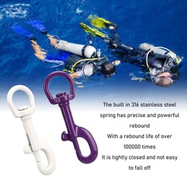 VGEBY 3.5 Inch Round Swivel, Eye Bolt Snap Hooks 90mm 316 Stainless Steel Swivel Eye Bolt Snap Hooks for Diving Marine Key Chain ()