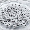 Ludthaw 100PCS Letter Beads Acrylic Square Alphabet Beads for Jewelry