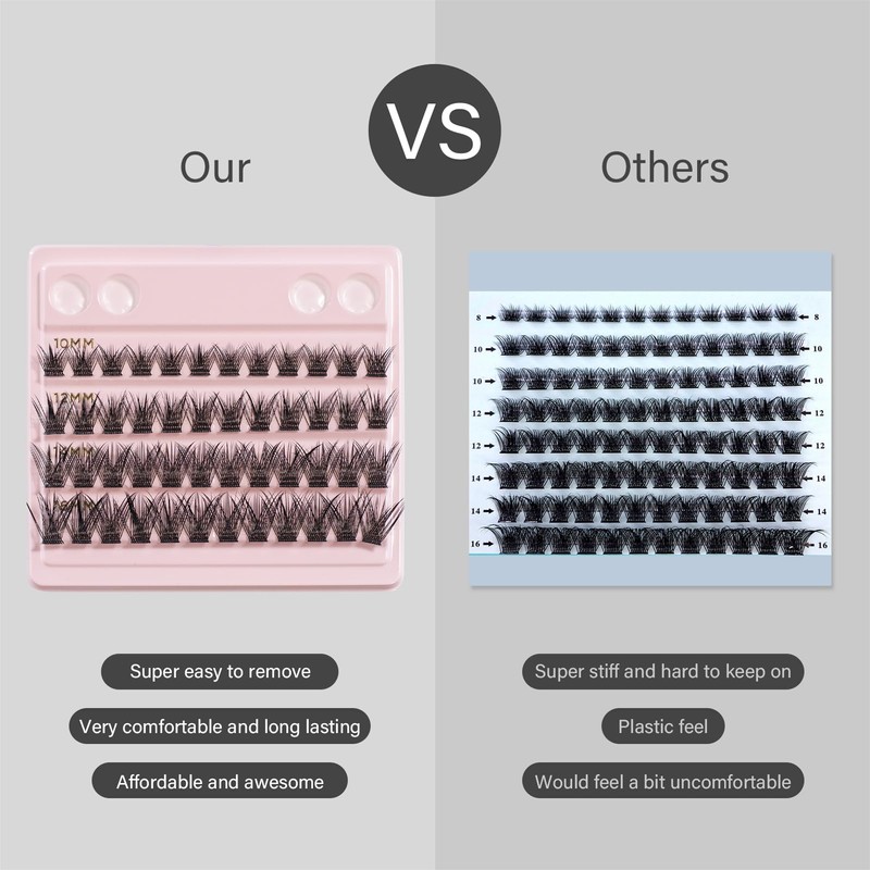False Eyelashes Natural style, Multipack False Eyelashes, Lash Clusters, Lengthening