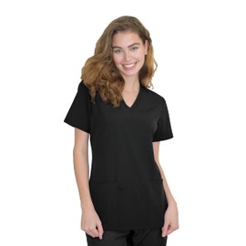 GT Performance Women's Medical Nursing Scrub Top GT 4FLEX-Black-X-Large