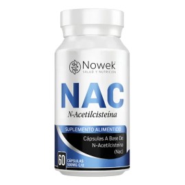 Nac N-acetilcisteína 60 Cáps 500 Mg  Nowek  Antioxidante                                                                                              