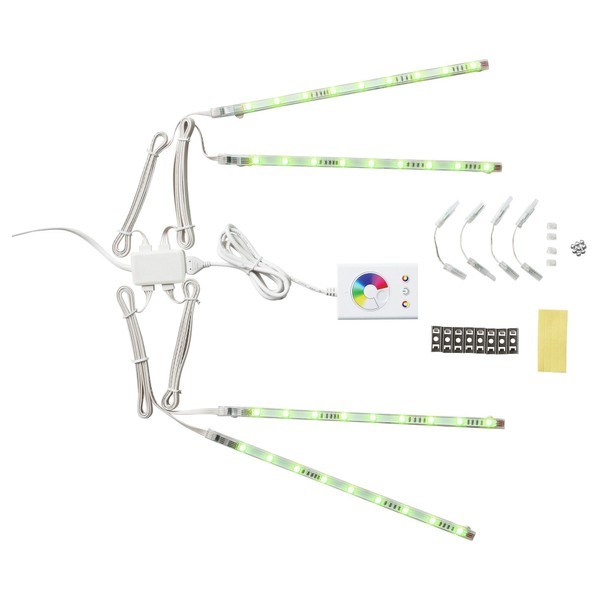 Ikea DIODER 30202327 LED Stick Light Set of 4, Multicolor