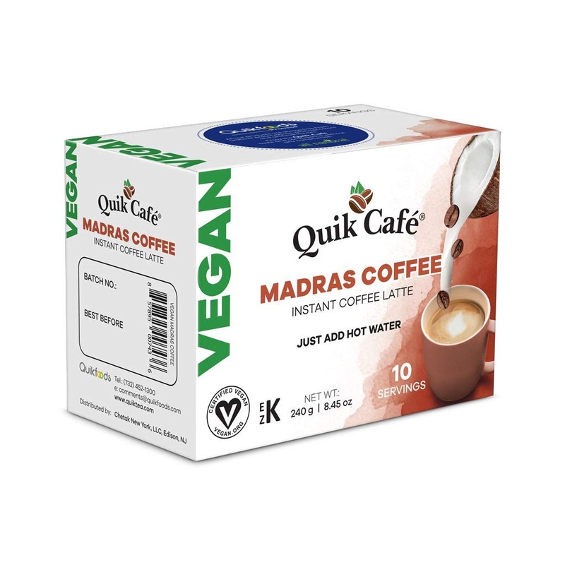 Quik Cafe Vegan Madras Coffee Latte (Vegan Madras Coffee, 10