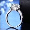 I-J VVS1 2CT Cushion Engagement Ring for Women Sterling Silver