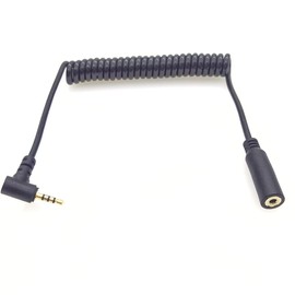 hanaiette 2.5mm Coiled Extension Cable;MMNNE 2.5mm Male to Female Spring Adapter Extender Stereo Audio Wire Cord Plug Connector for Headset Headphone Microphone