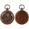 Retro Gold Open Face with Chain Quartz Pocket Watch Roman