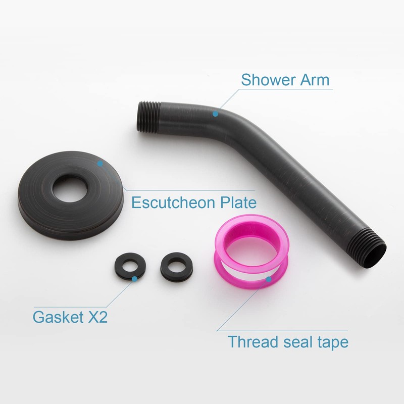 OFFO Shower Arm with Flange, 10 Inches Oil Rubbed Bronze