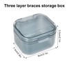 Disnace Dental Container Case, Denture Case for Soaking Dentures, Portable