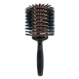 Phillips Brush Luxe Tourmaline Monster Vent 2 Professional Hair Brush (4.5” Diameter Barrel) - Vented Hairbrush Nylon Reinforced Boar Hair Bristles, Sleek Copper & Black Color