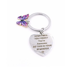 jtkdxqs Butterflies Keychain Sister Couple Keychain stainless steel key chain for Women and men Choice,Style 3