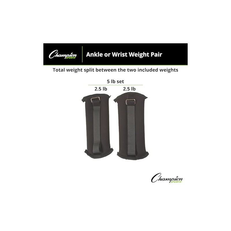 Champion Sports - Pesas Ajustables para Tobillo y muñeca