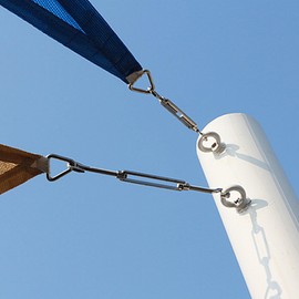 M5 Turnbuckle Hooks, 304 Stainless Steel Heavy Duty Turnbuckle Wire Rope Tensioner for Outdoor Tents Garden Hanging, Pack of 4