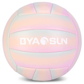 BYAOSUN Volleyball No. 5 Ball, PU, Practice, Outdoor/Indoor Use, No. 5 Volleyball, For Adults, High School Students, Elementary School Students, Soft, Lightweight, Beach Volleyball, Mom's Volleyball