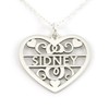AJ's Collection Sterling Silver Fancy Heart Initial and Name Necklace.