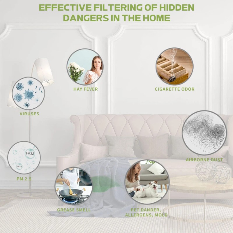 Bedroom Air Purifiers Portable Small Air Purifier for Home Office