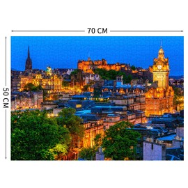 Jigsaw Puzzles for Adults 1000 Piece Jigsaw Puzzles for Adults Educational Game Challenge Toy 1000 Pieces Puzzles for Adults Kids.Educational Games Home Decoration.Theme: Edinburgh