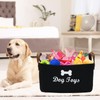 Geyecete X-Large Cotton Rope Dog Basket with Leather handle Blanket