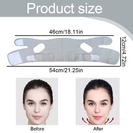 OUDQFCJ V Line Lifting Mask & Adjustable Chin Strap – Anti-Double Chin Mask, Comfortable Face Firming Bandage, Suitable for All Face Shapes (V-Face Lifting Bandage) (Grün)