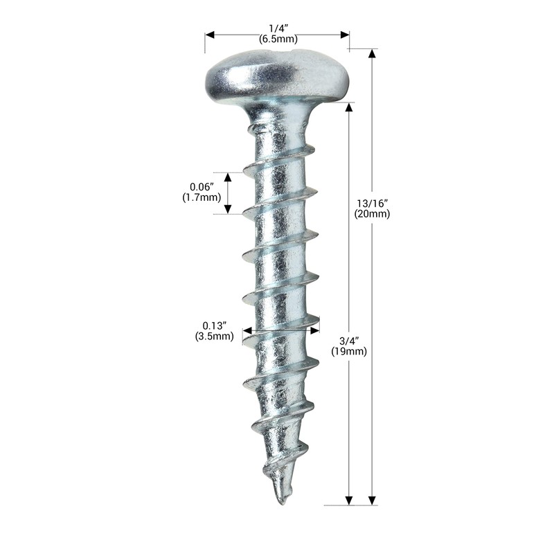 Rok Hardware #6 x 3/4" Coarse Deep Thread Pan Head