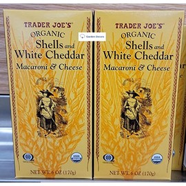 Trader Joe’s Organic Shells and White Cheddar Macaroni & Cheese 6oz 170g (Two Boxes)