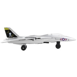 DCD Grumman F-14 Tomcat Fighter Aircraft Silver Metallic United States Navy VF-84 Jolly Rogers Diecast Runway Section Casting