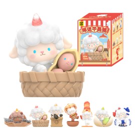 TOP TOY Gyun Gyun Lamb Series Blind Box Figures, 1 Pack Random Design Mini Collectible Toys, Fluffy Textured Anime Blind Box Decorations, Holiday Birthday Gifts for Girls & Teens