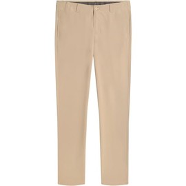 IZOD Boys' School Uniform Performance Khaki Pant, Flat Front & Comfortable Waistband, Stone Cold