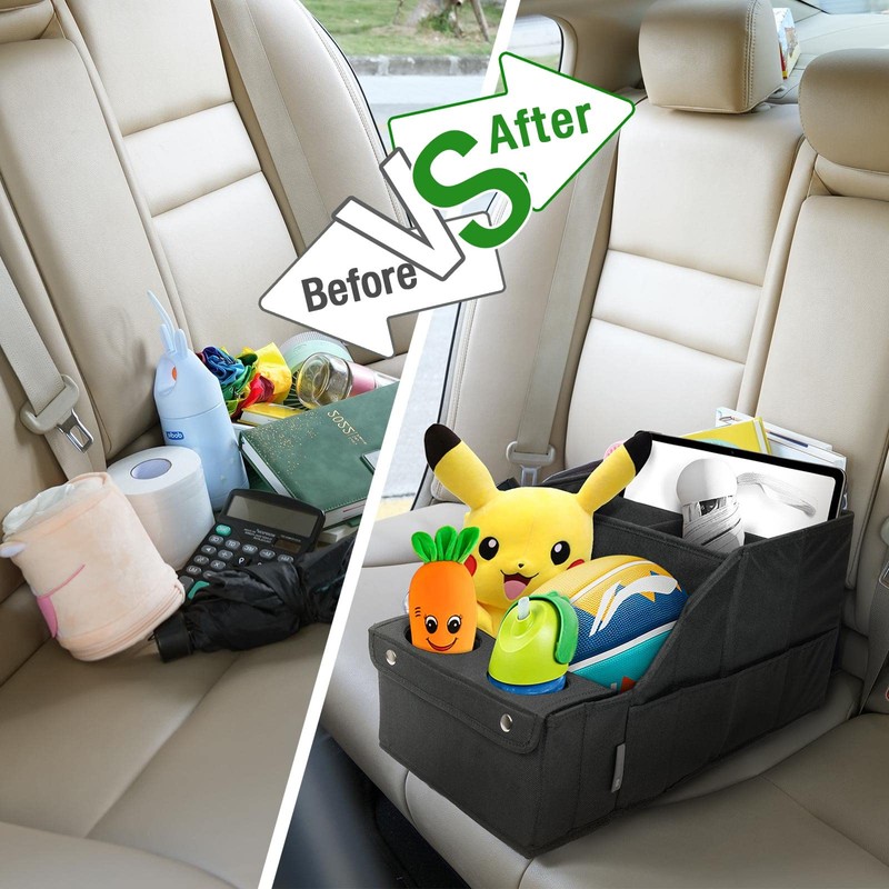 MULISOFT Car Seat Organizer- Backseat Car Organizer with 11 Storages