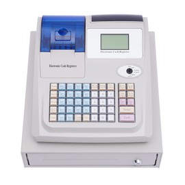 VPABES Electronic Cash Register for Small Businesses Retail Store Restaurant,Connected to The Price Scale, Money Box, Printer, Receipt Machine, Barcode Scanning Gun, Pos System with LCD Display