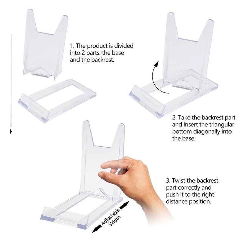 SHSMPXOY 8 Set Clear Plastic Display Stands Clear Display Stands