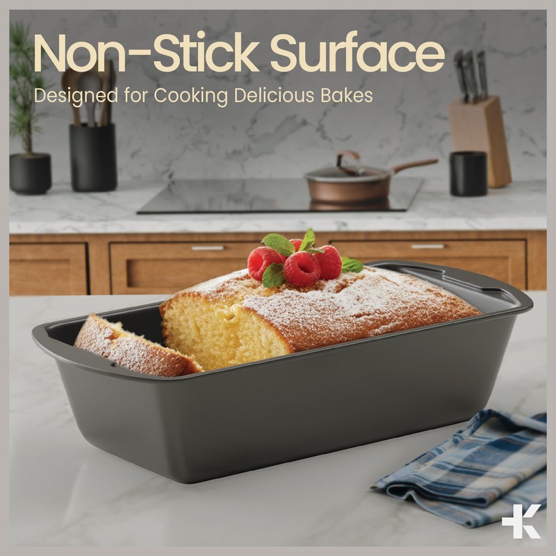 Loaf Pan Set 4-Piece - Deluxe Nonstick Carbon Steel Bakeware