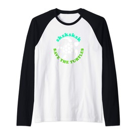 Save The Turtles. Retro 60s vintage Ecology Raglan Baseball Tee