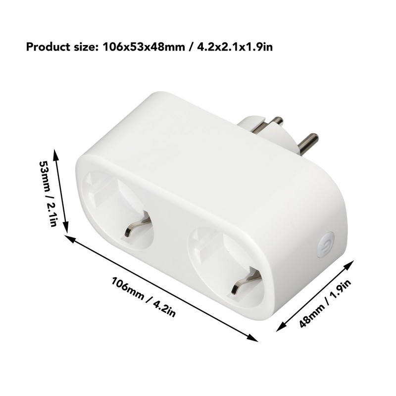 Wifi Smart Plug Wifi Dual Outlets Socket Shunt Double Control