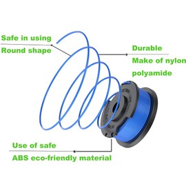 RAC124 Spool Replacement Strimmer Line 1.6mm Compatible with Ryobi OLT1832 RLT183215 RLT2925 RLT1825M13 OLT1831 ONE+ Cordless Grass Trimmer-18v 24v 40v (4pcs)