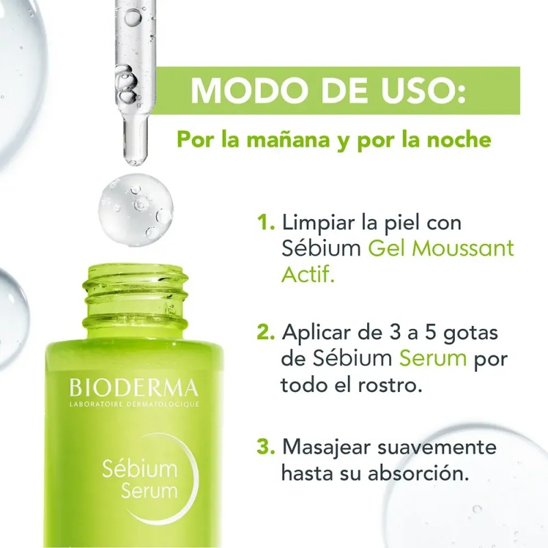 Bioderma Sébium Sérum Regula Sebo Y Suaviza Poros, 30 Ml