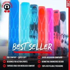 CORE Pro Handlebar Grips, Super Soft 170mm Longneck Universal Cycling Grip fits all Stunt Scooters BMX & Mountain Bikes, Premium comfort Bicycle Handle Grip - Teal