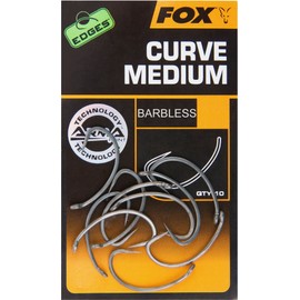 Fox Edges Armapoint Curve Shank Medium Hooks - 10 Carp Hooks, Fishing Hooks for Carp Fishing, Hooks for Carp, Boilie Hooks, Size: 8B - Barbless