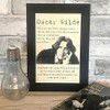 Oscar Wilde Print - Writer - A4 Mount Framed Parchment