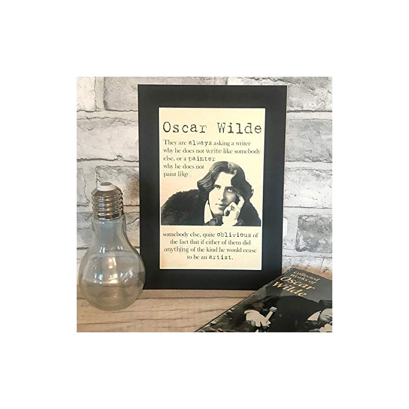 Oscar Wilde Print - Writer - A4 Mount Framed Parchment