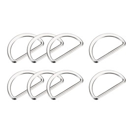 sourcing map Metal D-rings Buckle, 30pcs 30mm(1.18") 2mm Thick Welded D-Rings Buckle for Webbing Sewing Clothing Straps Bags Belt DIY Accessories, Silver Tone
