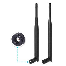 BINGFU 2.4GHz 5GHZ 6dbi WIFI Antenna Omnidirectional RP-SMA Plug for Wi-Fi Routers Network Devices Support WIFI Bluetooth WiMAX 2pcs