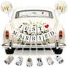 Decorazioni per auto da matrimonio, set decorativo da matrimonio “Just