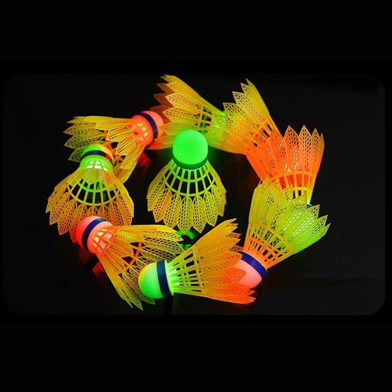 Shuttle Cocks - Light Up Shuttlecock,Wind-Proof Badminton Ball Set of