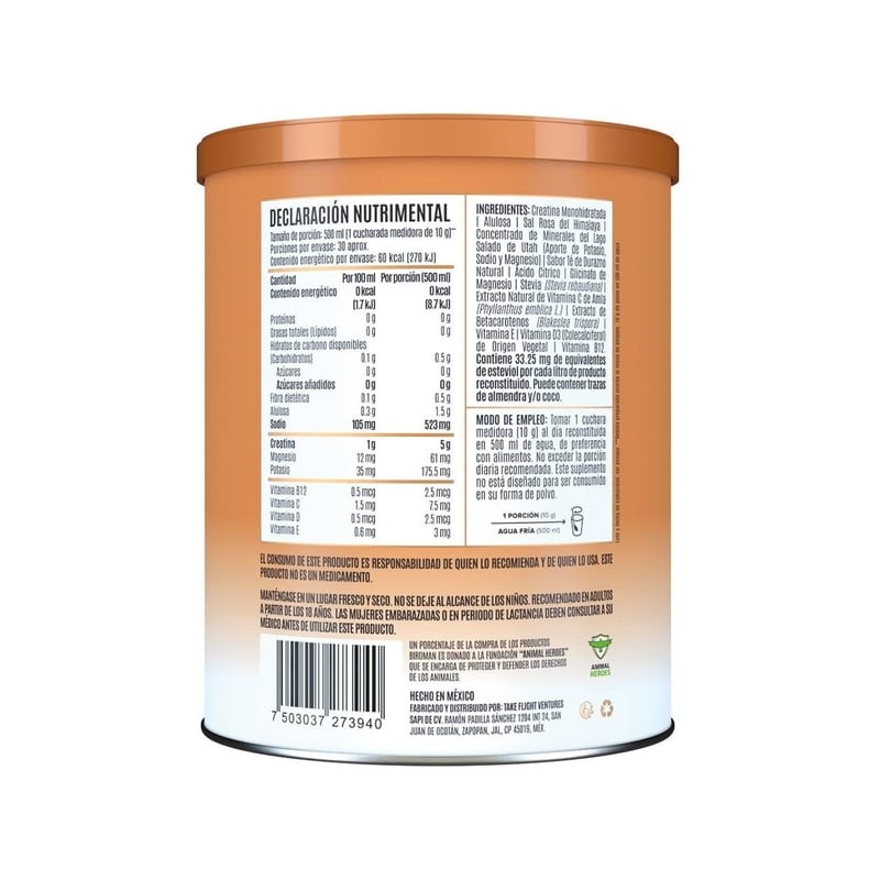 Suplemento Alimenticio Birdman Creatine Refresher Golden Peach 300gr